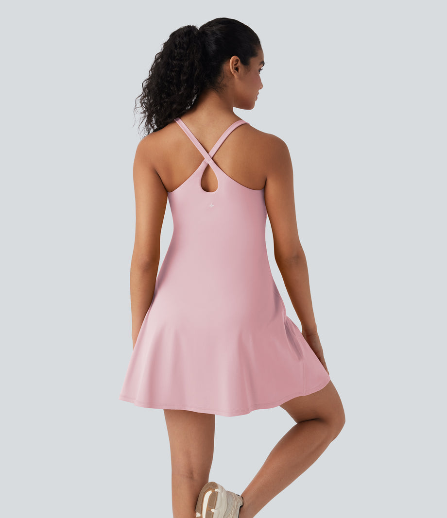 SoftlyZero™ Plush Active Dress-Longer Length-Easy Peezy Edition DD-F Cups - Pale Lilac