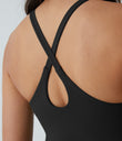 SoftlyZero™ Plush 2-in-1 Pocket Mini Active Dress DD-F Cups - Black