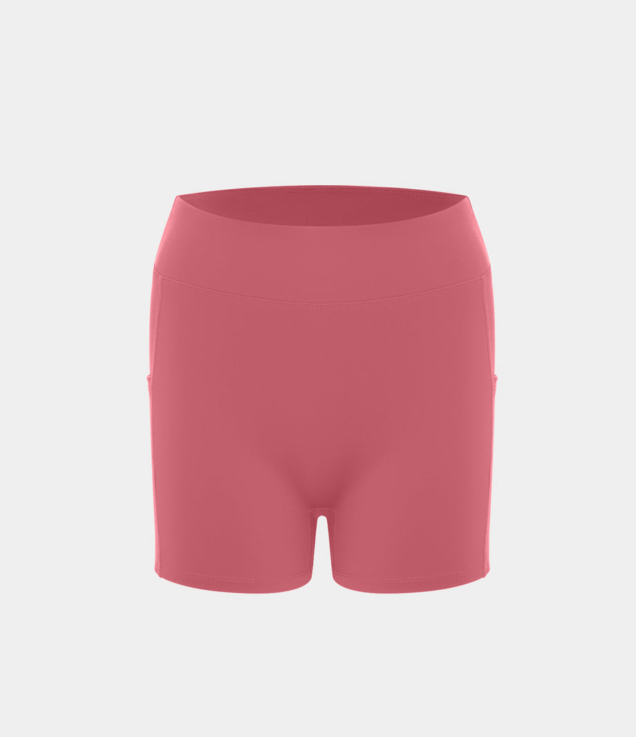 SoftlyZero™ Plush Double Straps 2-Piece Pocket Slip Dance Active Dress A-D Cups - Begonia Rouge
