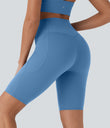 Halara UltraSculpt™ High Waisted Tummy Control Pocket Shaping Training Biker Shorts 9'' - Pacific Coast