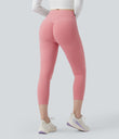Halara UltraSculpt™ High Waisted Scrunch Butt Lifting Tummy Control Pocket Shaping Capri Training Leggings - Rose Pink