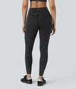Halara Flex™ Crossover Pocket Washed Denim Work Leggings - Hemp Rope Black Denim