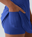 SoftlyZero™ Plush Backless Active Dress-Easy Peezy Edition - Lotus Blue
