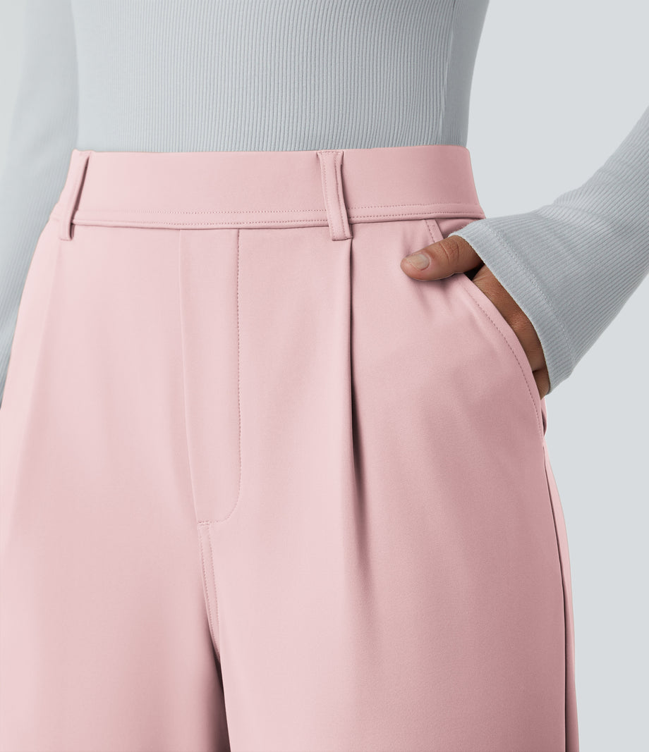 Halara Flex™ DayStretch High Waisted Pocket Work Flare Pants - Primrose Pink