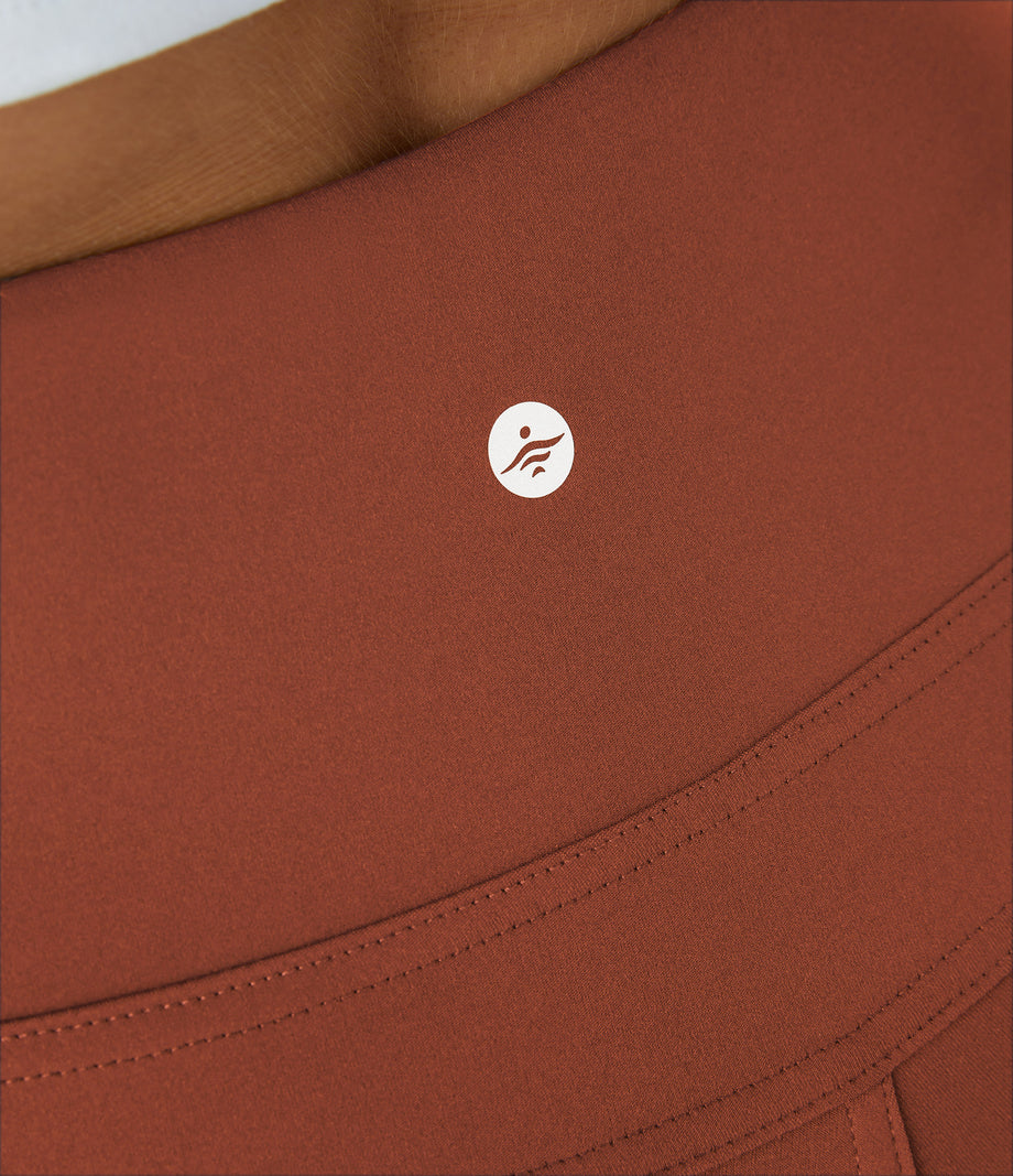 DayStretch High Waisted Pocket Flare Yoga Leggings - Cinnabar