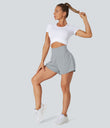 SoftlyZero™ Airy Super High Waisted 2-in-1 Cool Touch Yoga Shorts with Pockets - Quarry