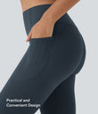 Halara UltraSculpt™ High Waisted Scrunch Butt Lifting Tummy Control Pocket Shaping Capri Training Leggings - Carbon