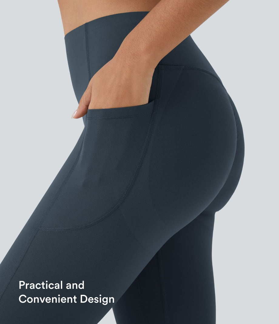 Halara UltraSculpt™ High Waisted Scrunch Butt Lifting Tummy Control Pocket Shaping Capri Training Leggings - Carbon
