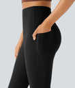 Halara UltraSculpt™ High Waisted Tummy Control Pocket Shaping Yoga Bootcut Leggings - Black