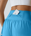 SoftlyZero™ Airy Super High Waisted 2-in-1 Cool Touch Yoga Shorts with Pockets - Swim Cap