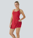 SoftlyZero™ Plush Backless Active Dress - Mars Red