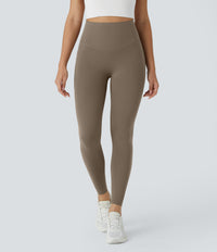 Halara UltraSculpt™ High Waisted Butt Lifting Tummy Control Pocket Shaping Workout Leggings - Dawn Brown