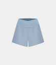 Breezeful™ High Waisted Crossover Pocket 2-in-1 Quick Dry Yoga Shorts 4" - Ballad Blue