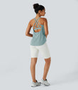 Halara UltraSculpt™ Round Neck Curved Hem Workout Tank Top - Ether