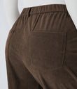 Mid Rise Zipper Pockets Corduroy Casual Joggers - Demitasse