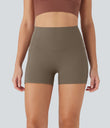 Halara UltraSculpt™ High Waisted Tummy Control Pocket Shaping Training Biker Shorts 3'' - Dawn Brown