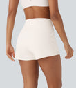 SoftlyZero™ Airy Super High Waisted 2-in-1 Cool Touch Yoga Shorts with Pockets - Egret