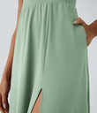 Everyday Midi Chill Dress-La Land - Light Bean Green