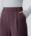 Halara Flex™ DayStretch High Waisted Pocket Work Flare Pants - Dusky Evening purple