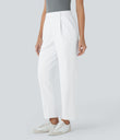 Halara Flex™ DayStretch High Waisted Pocket Ankle Length Tapered Work Pants - White