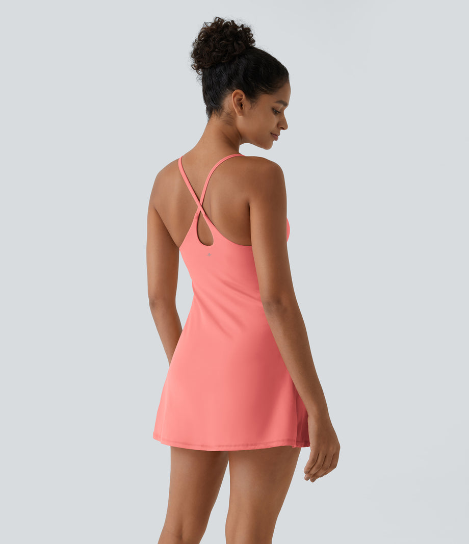 SoftlyZero™ Plush Backless Active Dress-Easy Peezy Edition - Shell Pink