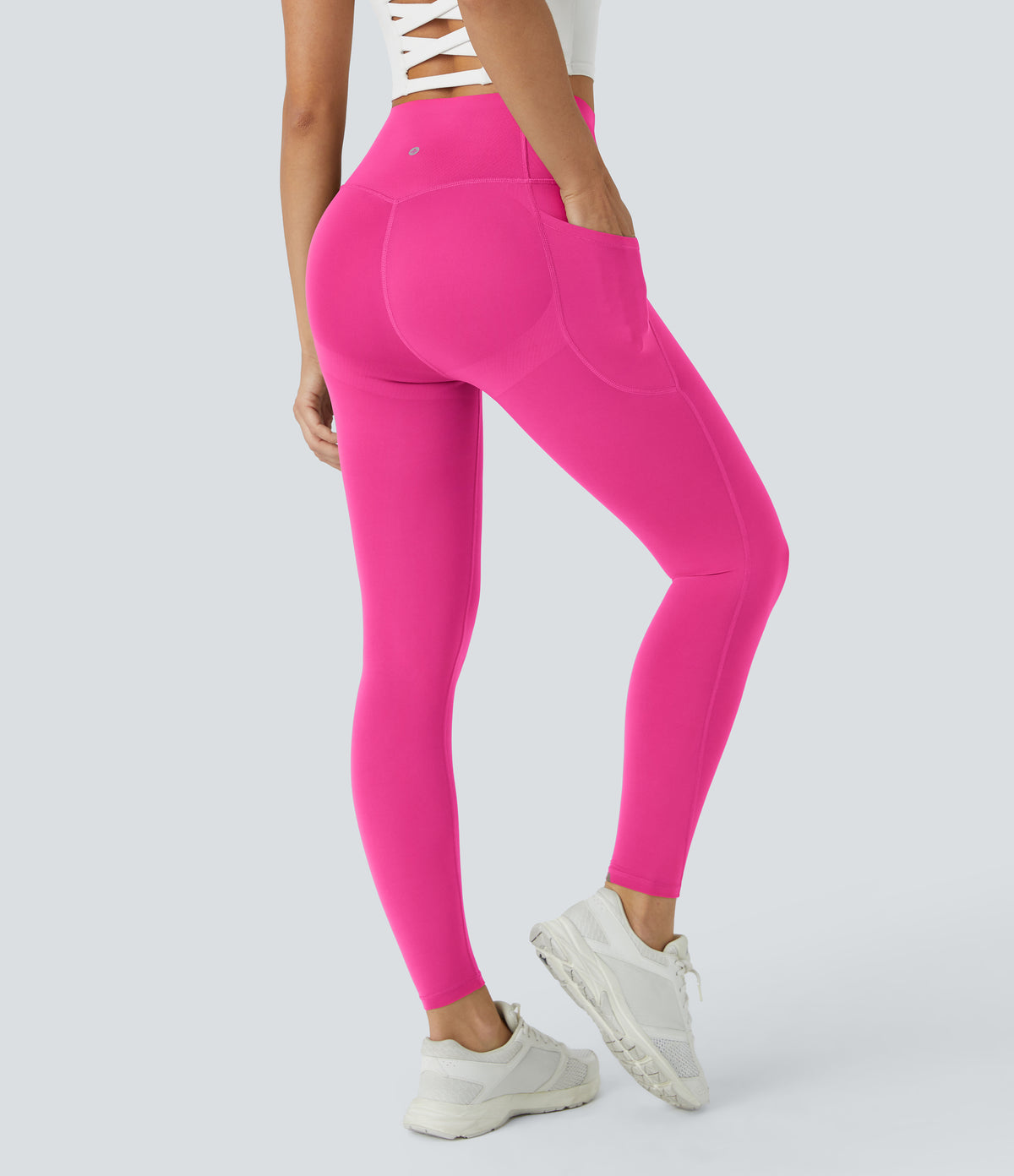 Halara UltraSculpt™ High Waisted Butt Lifting Tummy Control Pocket Shaping Workout Leggings - Pink Power