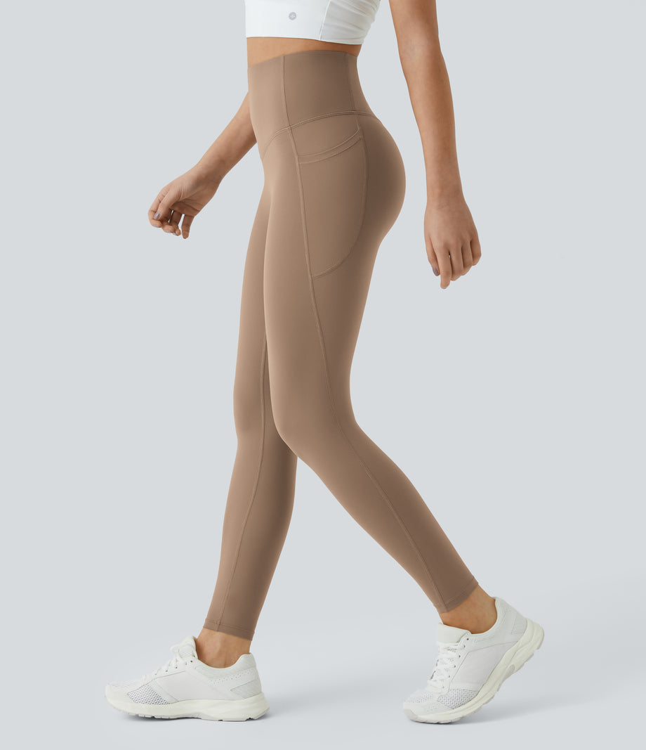 Halara UltraSculpt™ High Waisted Tummy Control Pocket Shaping Training Leggings - Woodsmoke