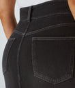 Halara Flex™ High Waisted Pockets Bodycon Washed Denim Casual Midi Skirt - Carbon Paint Denim