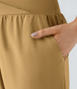Breezeful™ High Waisted Crossover Quick Dry Resort Pants with Pockets - Wood Thrush