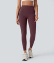 Halara UltraSculpt™ High Waisted Tummy Control Butt Lifting Ruched Pocket Shaping Yoga Leggings - Evening Red