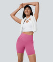 Halara UltraSculpt™ High Waisted Tummy Control Pocket Shaping Training Biker Shorts 7'' - Pink Power