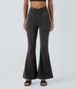 Halara Flex™ High Waisted Crossover Pocket Washed Casual Jeans - Hemp Rope Black Denim