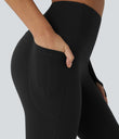 SoftlyZero™ Plush Thermal High Waisted Tummy Control Pocket Workout Leggings - Black