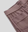 DayStretch High Waisted Pockets Straight Leg Casual Pants - Purple Sandalwood