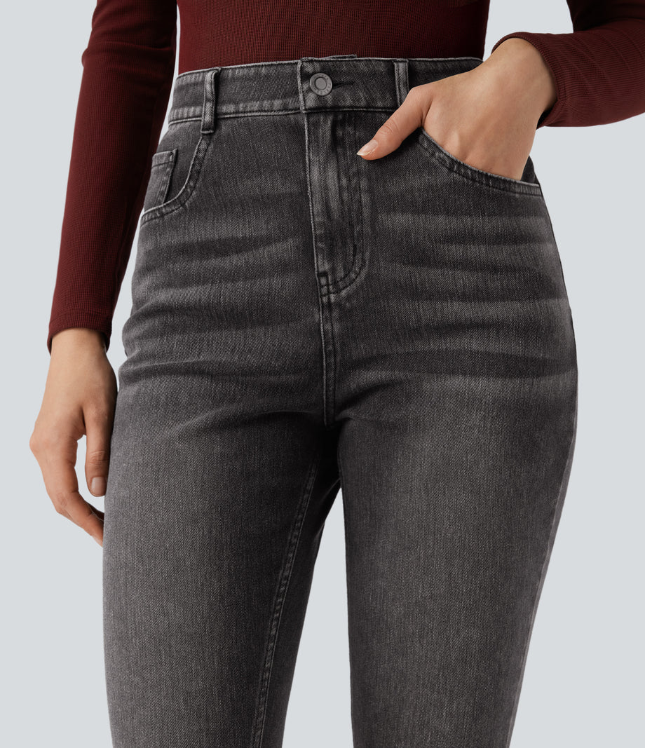Halara Flex™ High Waisted Casual Skinny Jeans with Pockets - Poppy Seed Denim