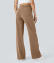 DayStretch High Waisted Pockets Straight Leg Casual Pants - Burro