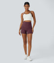 Halara UltraSculpt™ High Waisted Tummy Control Side Pocket Shaping Training Biker Shorts 5'' - Evening Red