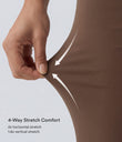 DayStretch High Waisted Tummy Control Wide Leg Baggy Yoga Pants with Pockets - Sepia