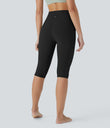 Halara UltraSculpt™ High Waisted Tummy Control Pedal Pusher Yoga Leggings with Pockets - Black