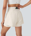 SoftlyZero™ Airy Super High Waisted 2-in-1 Cool Touch Yoga Shorts 5'' with Pockets - Egret