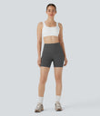 Halara UltraSculpt™ High Waisted Butt Lifting Tummy Control Pocket Shaping Training Biker Shorts 5'' - Volcanic Ash