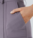 DayStretch High Waisted Zipper Pockets Solid Skinny Cargo Pants - Purple Ash