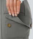 DayStretch High Waisted Zipper Pockets Solid Skinny Cargo Pants - Silent Storm