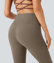Halara UltraSculpt™ High Waisted Tummy Control Pocket Shaping Yoga Bootcut Leggings - Dawn Brown