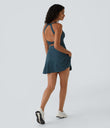 Flare Mini Dance Active Dress-Longer Length - Majolica Blue