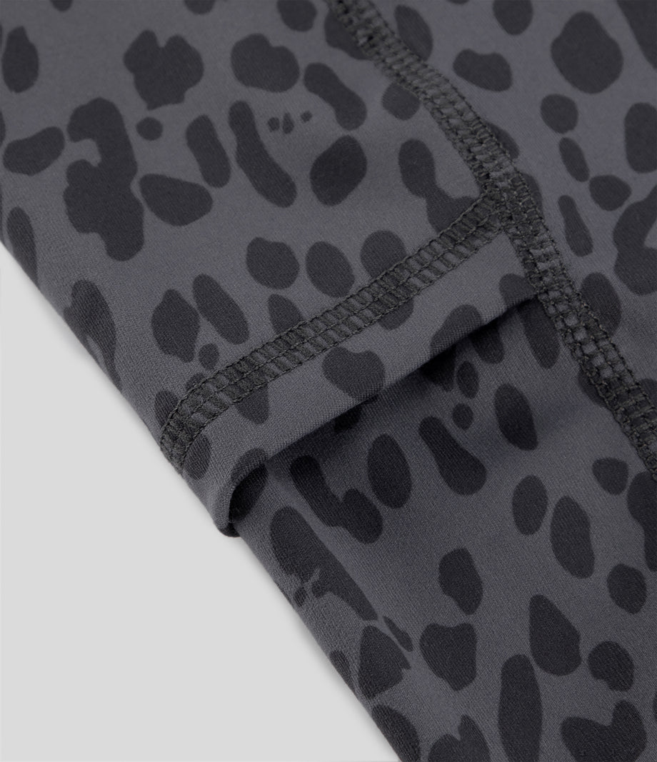 High Waisted Pocket Running Biker Shorts - Black Panther