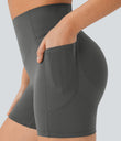 Halara UltraSculpt™ High Waisted Scrunch Butt Lifting Tummy Control Pocket Shaping Workout Biker Shorts 5'' - Volcanic Ash