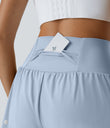 SoftlyZero™ Airy Super High Waisted 2-in-1 Cool Touch Yoga Shorts with Pockets - Skyway
