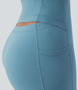 SoftlyZero™ Plush Backless Active Dress-Easy Peezy Edition - Warm Mid Blue