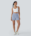 SoftlyZero™ Airy Super High Waisted 2-in-1 Cool Touch Yoga Shorts 5'' with Pockets - Skyway